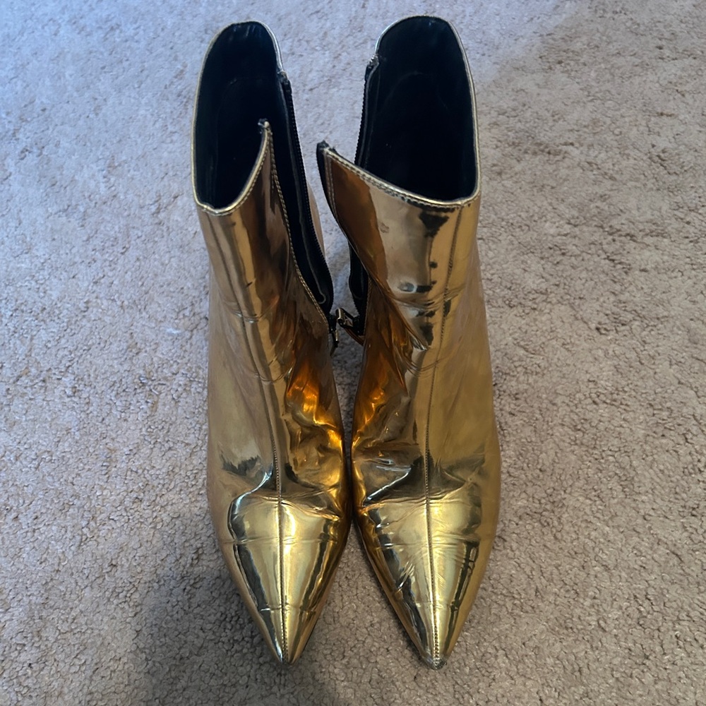 Gold Ankle Boots